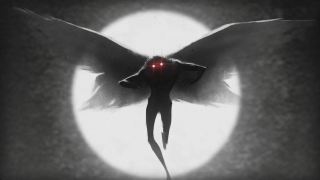 L'uccello nero di Chernobyl assomiglia al Mothman della Virginia Occidentale. © HBO
