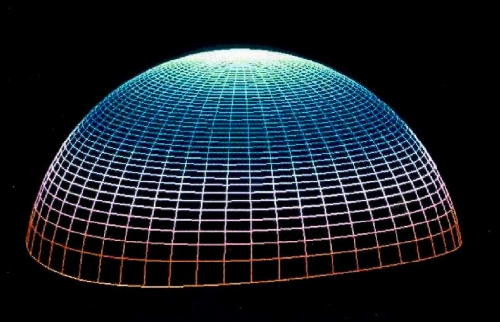 Questa lente era un ellissoide quasi perfetto. Visualizzazione tridimensionale di una superficie composta da tutte le sezioni. © Foto: Olaf Schmidt