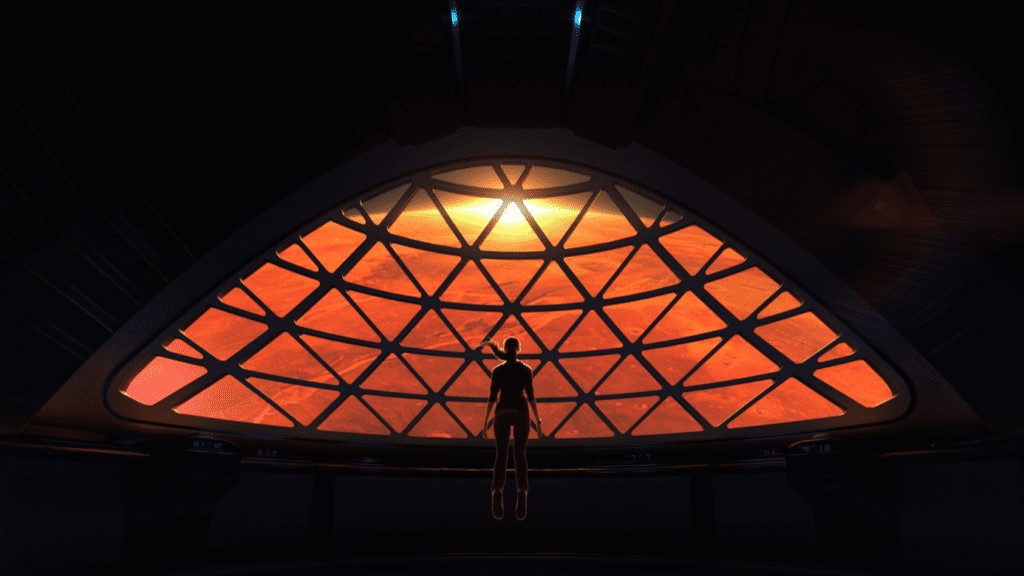 Una raffigurazione di una base marziana
